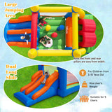 Ballsea Inflatable Bouncy Castle, Kids Bounce House Trampoline Dual Slide, Jumper Play Center with Air Blower for Kids Indoor Outdoor, 4.88 x 2.4 x 1.9m