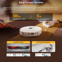 roborock Qrevo S5V Robot Vacuum Cleaner with Mop, FlexiArm Edge Mopping, 12,000Pa Suction, Dual Zero-Tangle System, Smart Obstacle Avoidance, 10mm Mop Lifting, All-in-One Dock, White