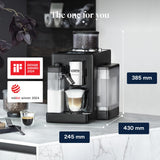 De’Longhi Rivelia - Perfetto Automatic Coffee Machine with LatteCrema Automatic Milk Frothing, 16 One-Touch Drinks, Colour Touch Display, Interchangeable Hoppers, Black (EXAM440.55.B)