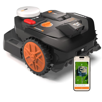 compare product WORX Landroid Vision Cloud WR304E 2WD Robotic Lawnmower without Boundary Cable for 400 m² (AI Obstacle Detection, VSLAM+ RTK Cloud Navigation, Auto Mapping, App Control)