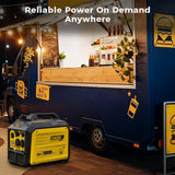 Aceup Energy 3400 Watt Generator Silent Inverter Petrol Powered Pure Sine Wave Generator Portable for Home, Camping, RV, EURO-V, CE
