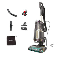Shark PowerDetect Corded Upright Vacuum Cleaner, DuoClean Detect, Reverse Clean, Anti Hair Wrap Plus, Anti-Allergen, 8m Cord, 1.3L, Dusting Brush, Pet, Crevice, Multi Surface Tools & Bag, AZ3900UKTBK