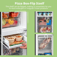 COMFEE' RCB169BL2UK(E) 174L 70/30 Freestanding Fridge Freezer, 150cm Height, Low Frost, 4-Star Freezer, Quiet 39dB, Merchanical Temperature Control, Interior Lighting, Reversible Door, Black