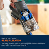 Vax HomePro Pet Cordless Stick Vacuum Cleaner, HairWrap Resist, FlexiClean Pole, Easy Empty Bin, Pet, Stair and Crevice Tools Included, Up to 45 min Runtime, LED Lights, Graphite and Blue, CLSV-HPKP