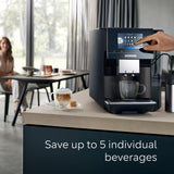 SIEMENS EQ700 Fully Automatic Bean to Cup Coffee Machine, 5" Touch Screen Display, Cold Brew/Slow Brew, Cappuccinatore, 30+ Coffee Beverages, Home Connect, TP713GB9