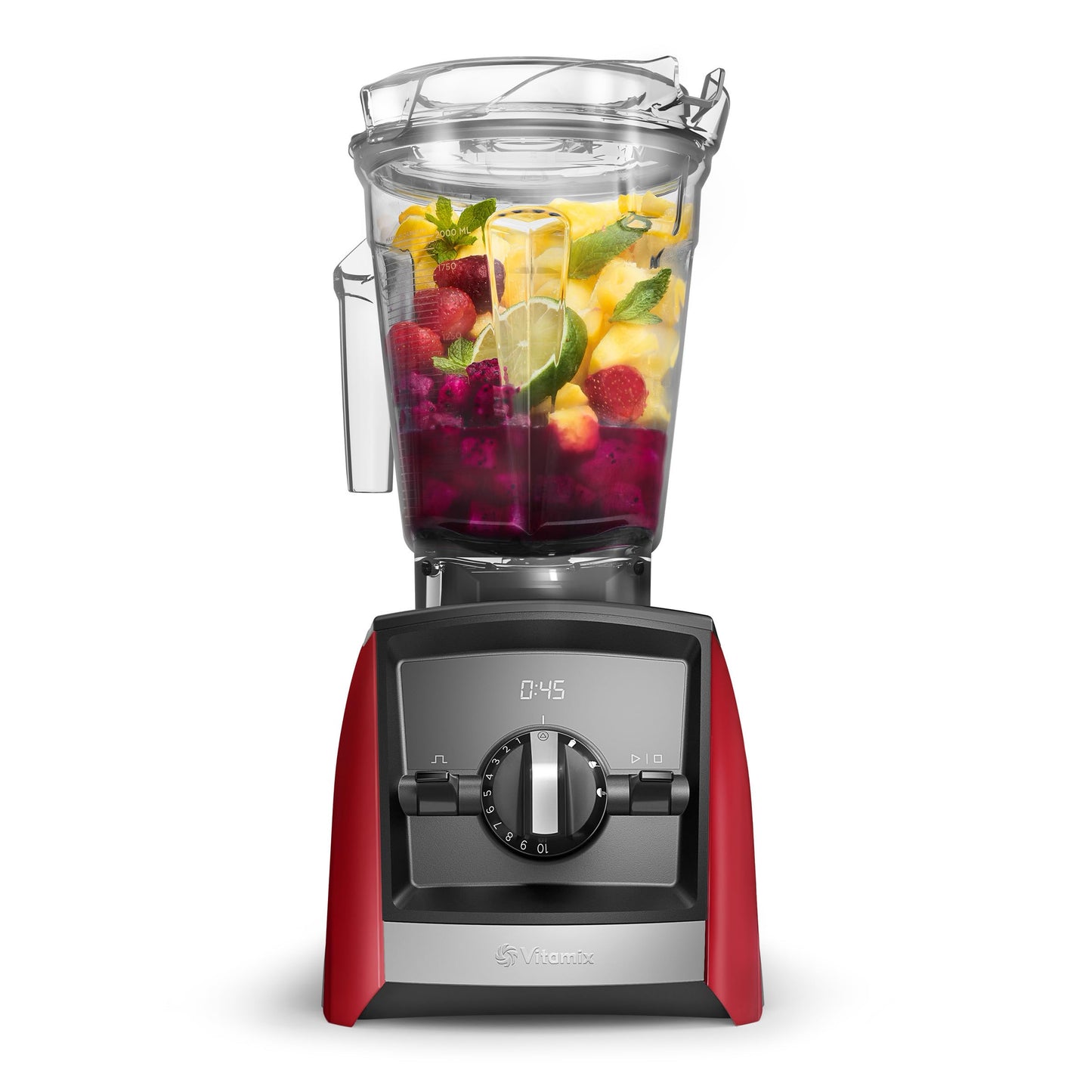 Vitamix A2500 Ascent Series Smart Blender, Professional-Grade, 64 oz. Low-Profile Container, Red (Renewed)