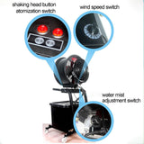 Industrial Misting Fan with 42L Water Tank, 300W Metal Blades, 26-33ft Range for Workshop, Patio, Warehouse Cooling