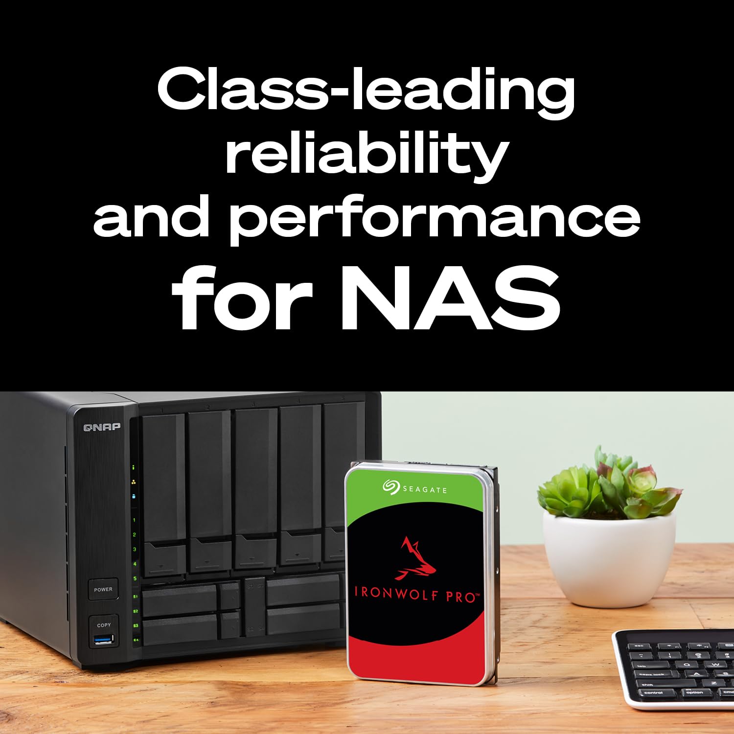 Seagate IronWolf Pro 16TB, Enterprise Internal NAS HDD, CMR 3.5 Inch, SATA 6GB/s, 7.200 RPM, 256MB Cache for RAID NAS, Data Rescue Services, Frustration Free Packaging (ST16000NTZ01)