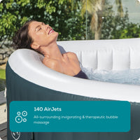 71" x 71" x 26"/1.80m x 1.80m x 66cm Ibiza EnergySense AirJet 6 Dark Green Square