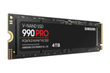 Samsung 990 PRO NVMe M.2 SSD, 4 TB, PCIe 4.0, 7,450 MB/s read, 6,900 MB/s write, Internal SSD, For gaming and video editing, MZ-V9P4T0BW