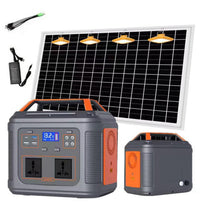 Rexhan 300W Portable Power Station, LiFePO4 Battery, Mobile Battery Power, Solar Generator, Emergency Outdoor Power, 50W Solar Panel, 2025 Version, 240V AC Outlet, RVs, Camping, Outdoor, USB-C (300W)