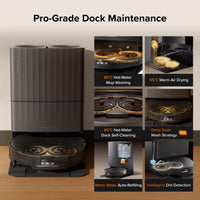 roborock Qrevo Edge 2 Robot Vacuum Cleaner with Mop, 25,000 Pa HyperSuction, Zero-Tangle, 3.14" Ultra-Slim, AI Obstacle Avoidance, FlexiArm Technology, 80°C Hot-Water Mop Washing & Dock Self-Cleaning