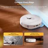 roborock Qrevo S5V Robot Vacuum Cleaner with Mop, FlexiArm Edge Mopping, 12,000Pa Suction, Dual Zero-Tangle System, Smart Obstacle Avoidance, 10mm Mop Lifting, All-in-One Dock, White