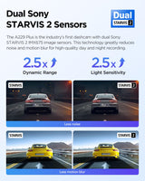 VIOFO A229 Plus 2K + 2K Dual STARVIS 2, HDR Front Rear Dash Cam Car, Voice Control & 5GHz Wi-Fi Car Camera, Ultra-Precise GPS, Super Night Vision 2.0, 2.4" Large LCD, Voice Notification, 512 GB Max