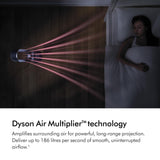 Dyson Hot+Cool Jet Focus AM09 Fan Heater 2-in-1, heats and cools with strong airflow (White/Silver)