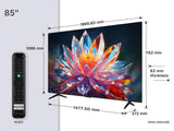 TCL 85T6C-UK 85 Inch QLED 4K HDR TV, Fire TV (Smart TV with Dolby Vision & Atmos, HDR10+, Press & Ask Alexa, 2025 Model)