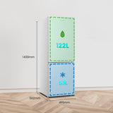 Fridgemaster MC50175A 50cm Freestanding 60/40 Fridge Freezer - 175-litre capacity with Crisper box - Reversible Door - 4 Star Freezer Rating - LED Lighting -Mechanical Control- White - Energy Class E