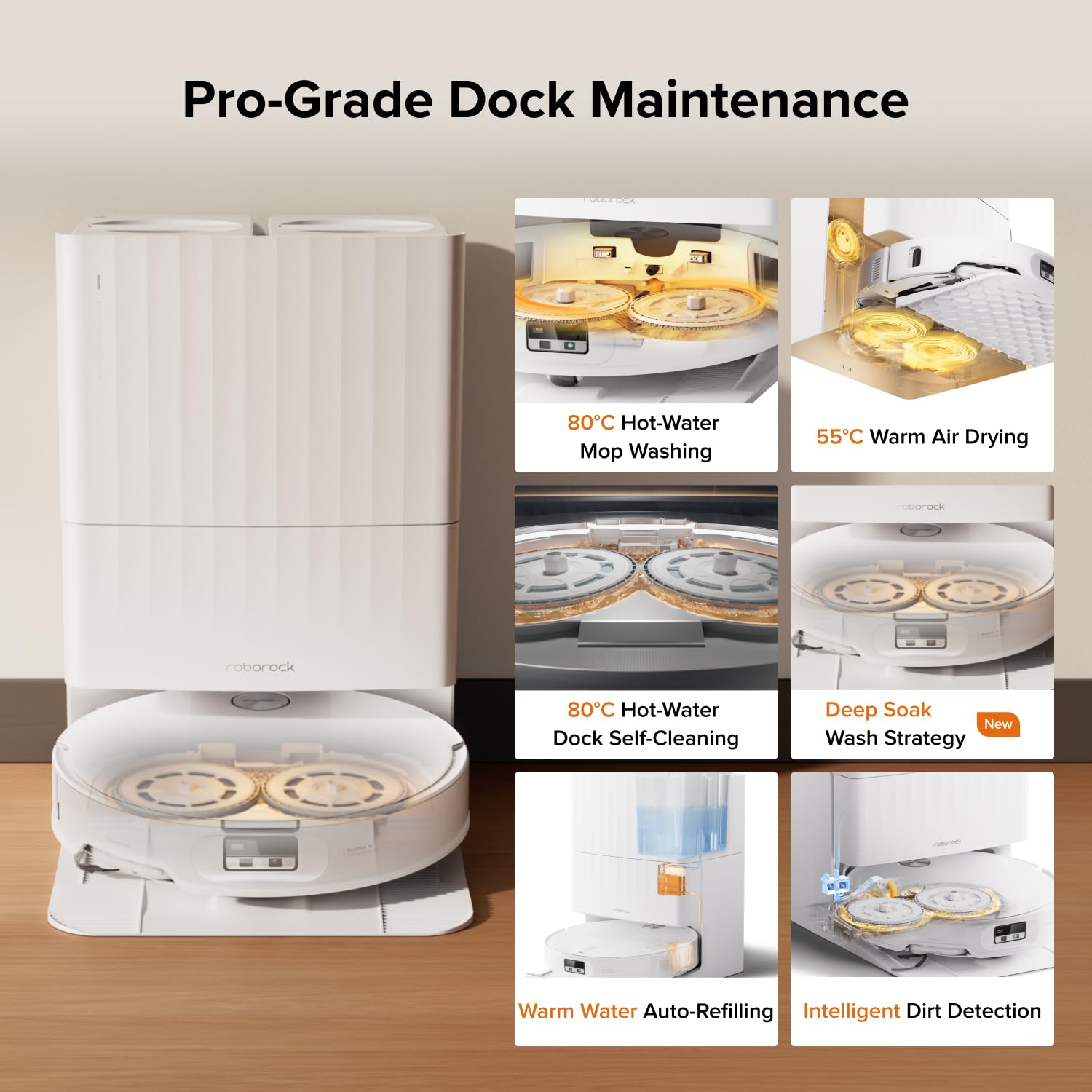 roborock Qrevo Edge 2 Robot Vacuum Cleaner with Mop, 25,000 Pa HyperSuction, Zero-Tangle, 3.14" Ultra-Slim, AI Obstacle Avoidance, FlexiArm Technology, 80°C Hot-Water Mop Washing & Dock Self-Cleaning