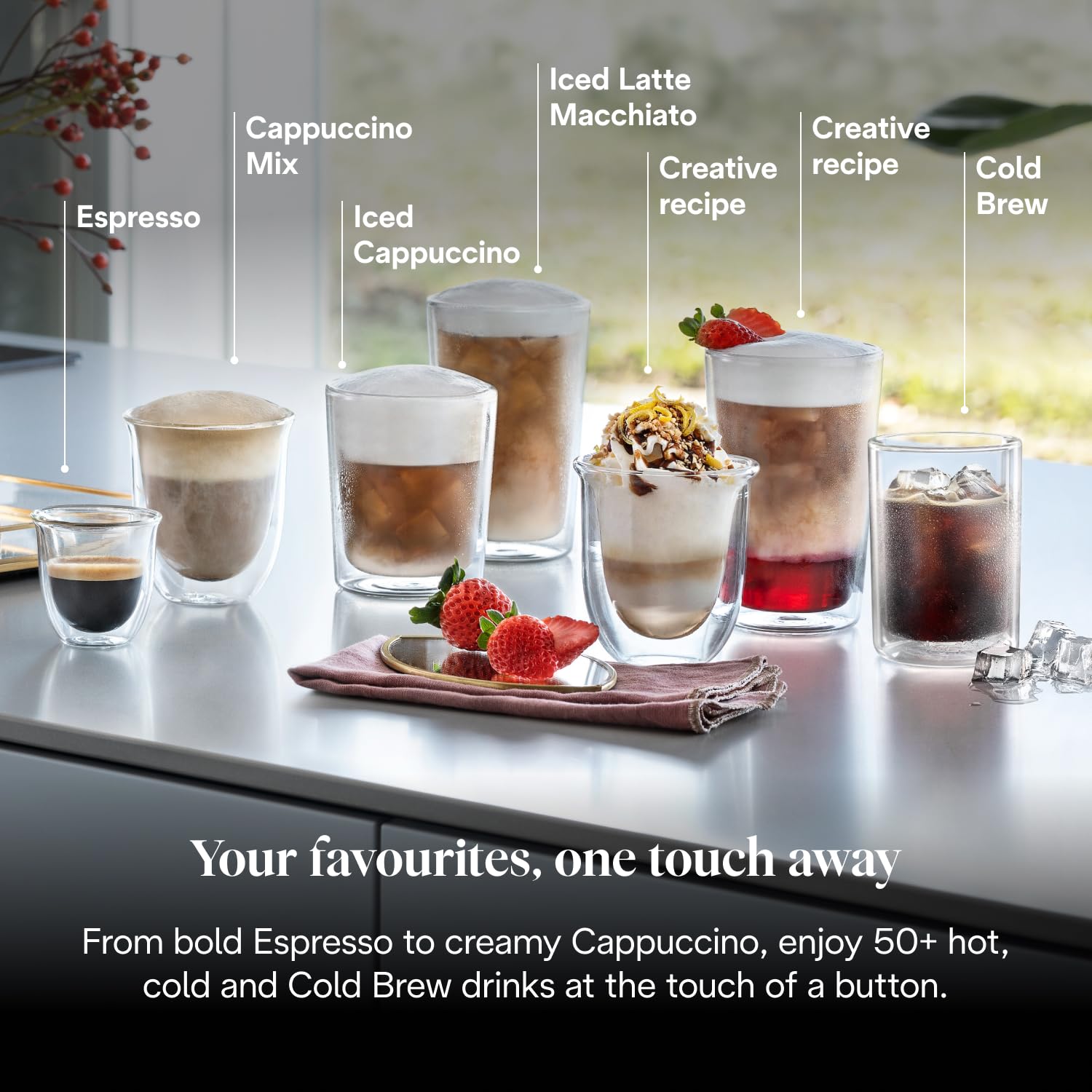 De'Longhi Eletta Explore Cold Brew ECAM452.67.G, Barista Coffee Machine with LatteCrema Hot and Cool, Espresso Machine, Automatic Coffee Bean Machine, Cold Extraction, Coffee Pot Included, Dark Grey