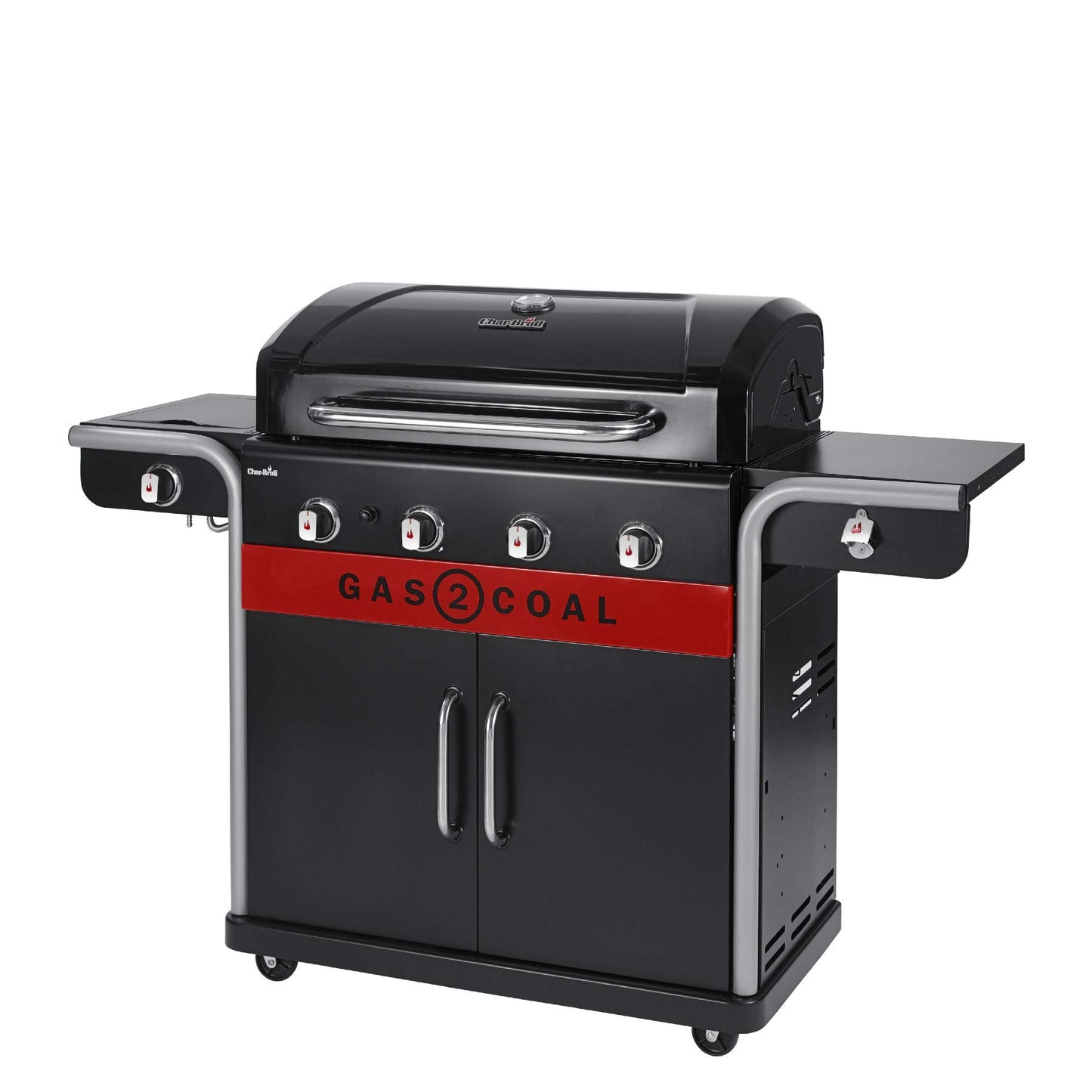 Char-Broil Gas2Coal 440 Hybrid Grill Gas Barbecue, Black, 61 x 24 x 46 cm