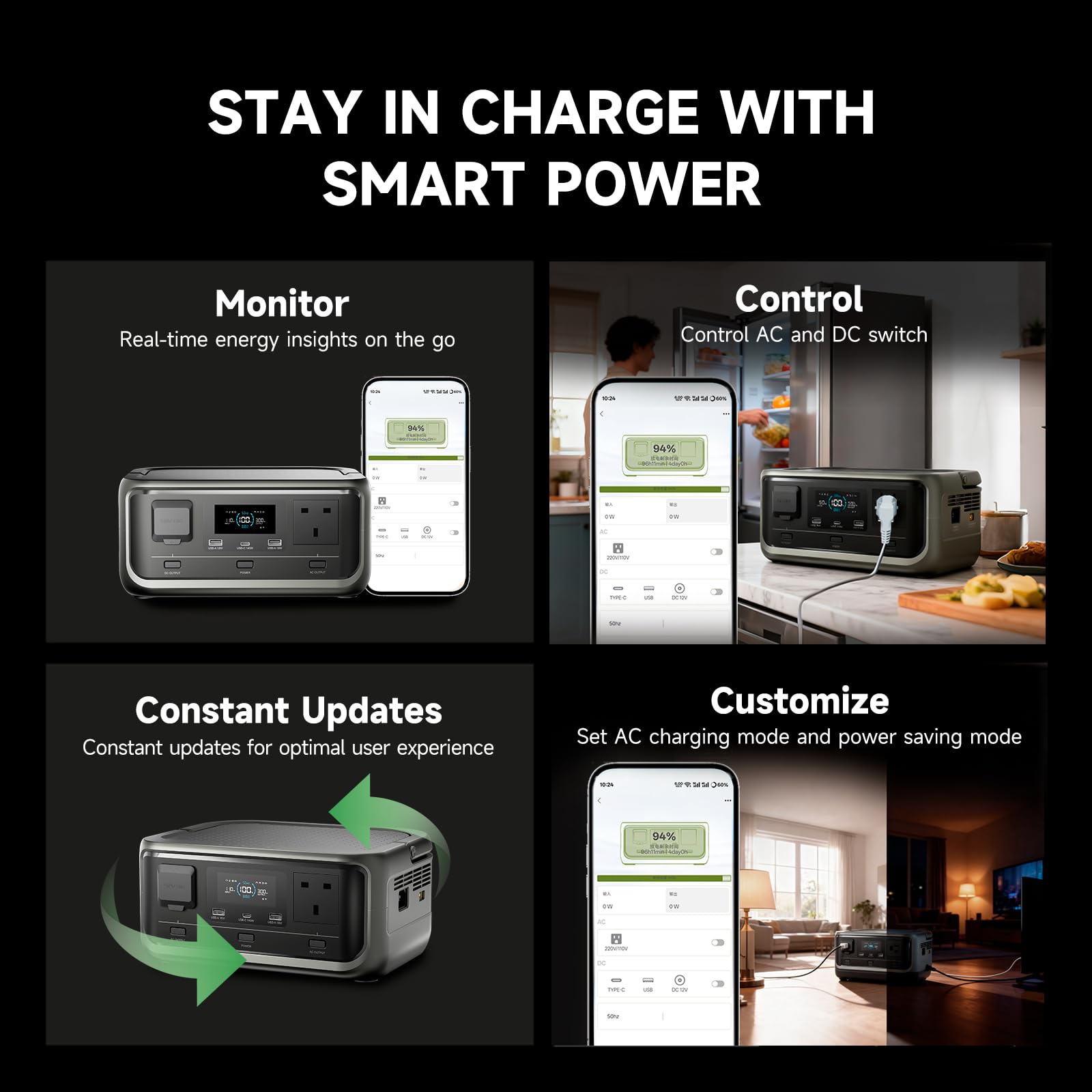 ALLPOWERS VOLIX P300 Portable Power Station, 256Wh LiFePO4 Battery, 300W Solar Generator, <20ms UPS, 100W USB-C Output, 4000 Charge Cycles for Camping Outdoor Travel Emergencies Gaming Festivals