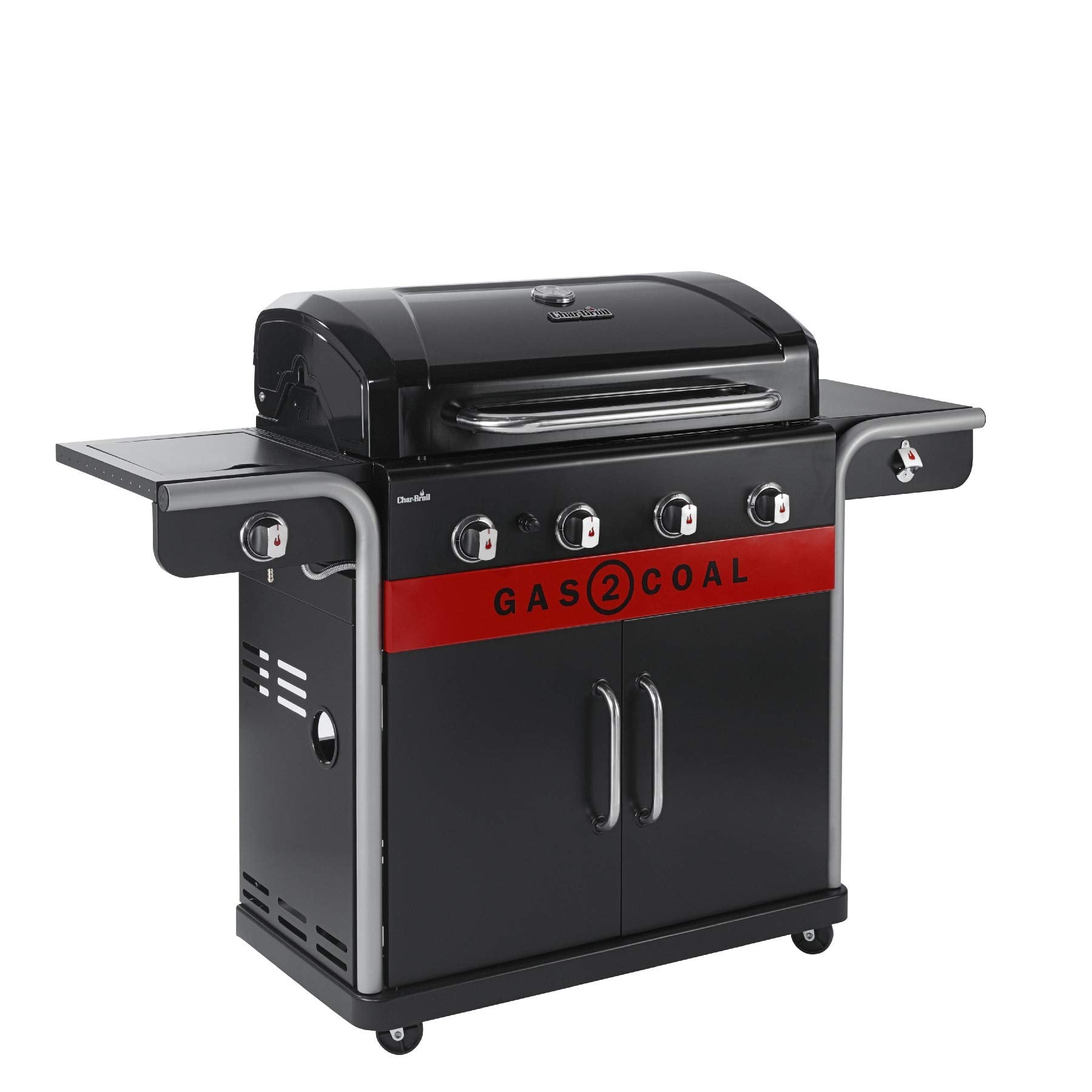 Char-Broil Gas2Coal 440 Hybrid Grill Gas Barbecue, Black, 61 x 24 x 46 cm