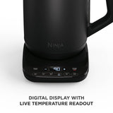 Ninja Perfect Temperature Kettle, 1.7L, LED Display, Easy to Use Kettle with Rapid Boil and Temperature Control & Hold, Black & Copper, KT200UKCP