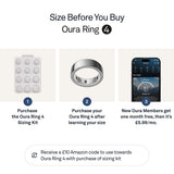 Oura Smart Ring 4 - Silver - Size 8 - | Non-Standard Fit – Measure with a Size Kit |Sleep, Heart Rate and Fitness Tracking Wearable | 8-Day Battery, iOS / Android Compatible