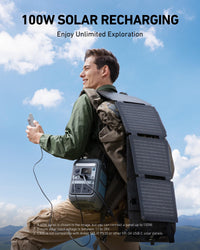 Anker SOLIX C300 Portable Power Station, Outdoor 288Wh LiFePO4 Battery, 300W (600W Surge) Solar Generator, 140W Two-Way Fast Charging, For Camping, Traveling, and Emergencies