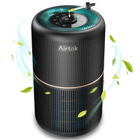 AIRTOK Air Purifiers, Air Purifier for Home Bedroom with Fragrance Sponges | 4 in 1 H13 True HEPA Air Filter 99.97% Remove Smoke Dust Pollen Pet Dander Odor Ozone, Free Night, Night Light, AP0601