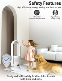 EcoNour 3-in-1 Bladeless Tower Fan with Heater, Cooler & Air Purifier + Advanced UV-C Sterilization, Sleep Mode | 9 Speeds, Fast Heating, Quiet, App Control, Alexa & Google Assistant Support & Remote
