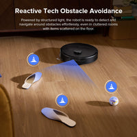 roborock Qrevo Series Robot Vacuum Cleaner with Mop, 10,000Pa Suction, Upgraded from Qrevo S, Dual Anti-Tangle Brushes, Smart Obstacle Avoidance, Auto Mop Washing&Drying, All-in-One Dock,Black(QV 35S)