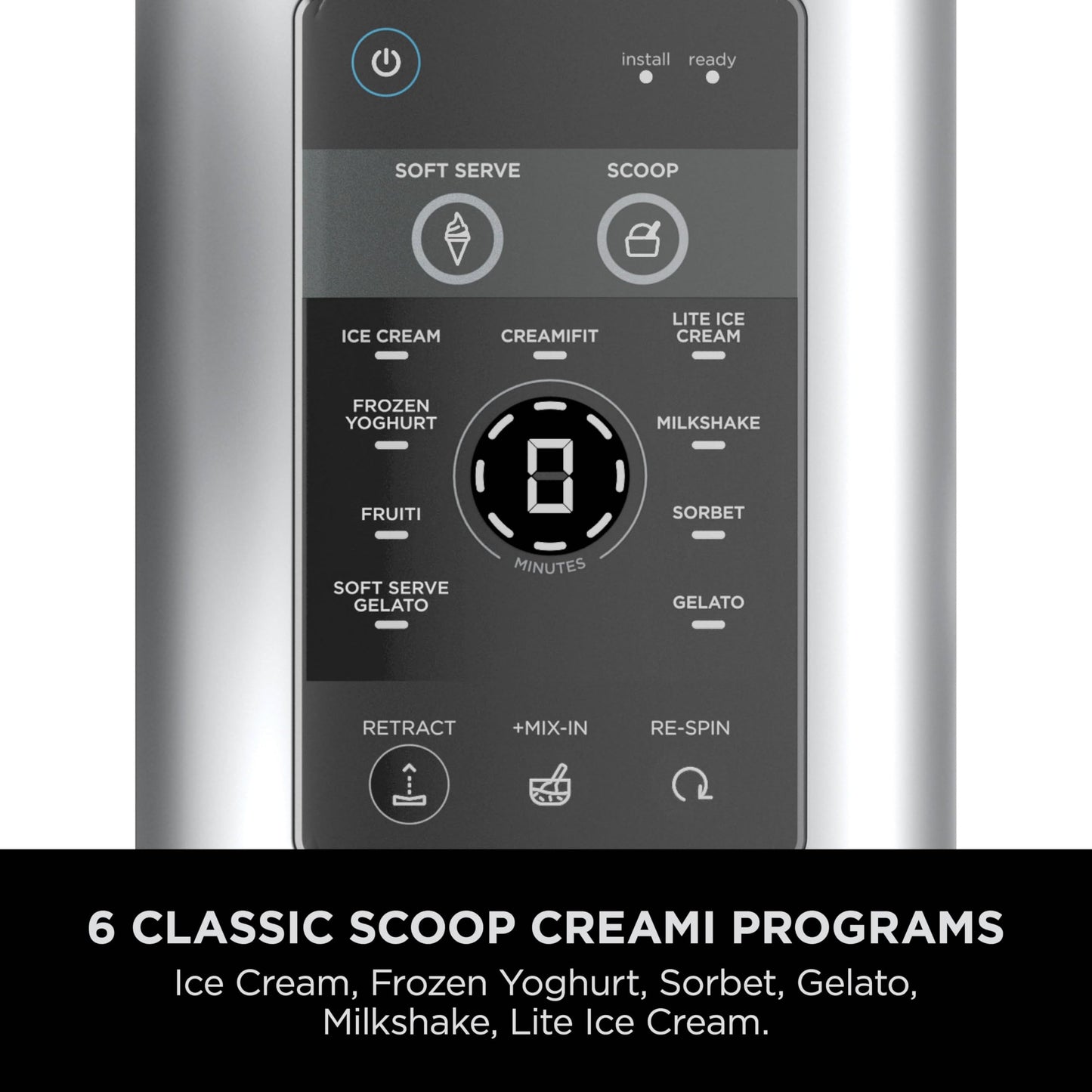 Ninja CREAMi Scoop and Swirl Soft Serve and Ice Cream Maker with 2x Tubs, 13 Functions, Makes Ice Cream, Soft Serve, Gelato, Sorbet, Milkshakes and More, Mix-In Option, Platinum Silver, NC701UK