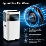 Portable Air Conditioner, 3-in-1 Mobile AC Unit with Cooling Fan and Dehumidifier, Compressor Air Conditioning Unit with Exhaust Hose for Bedroom, Living Room, Home Office and Small Rooms