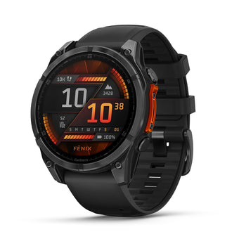compare product Garmin fēnix 8, 47mm Premium GPS smartwatch, AMOLED touchscreen, multisport, advanced health & training features,built-in LED flashlight, adventure watch with up to 16 days battery life, Slate Grey