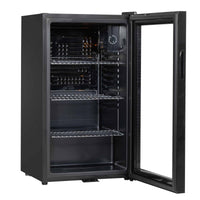Dellonda Baridi Undercounter Drinks, Beer & Wine Fridge with Wire Shelves, Internal Light & Security Lock 85L, Black - DH13