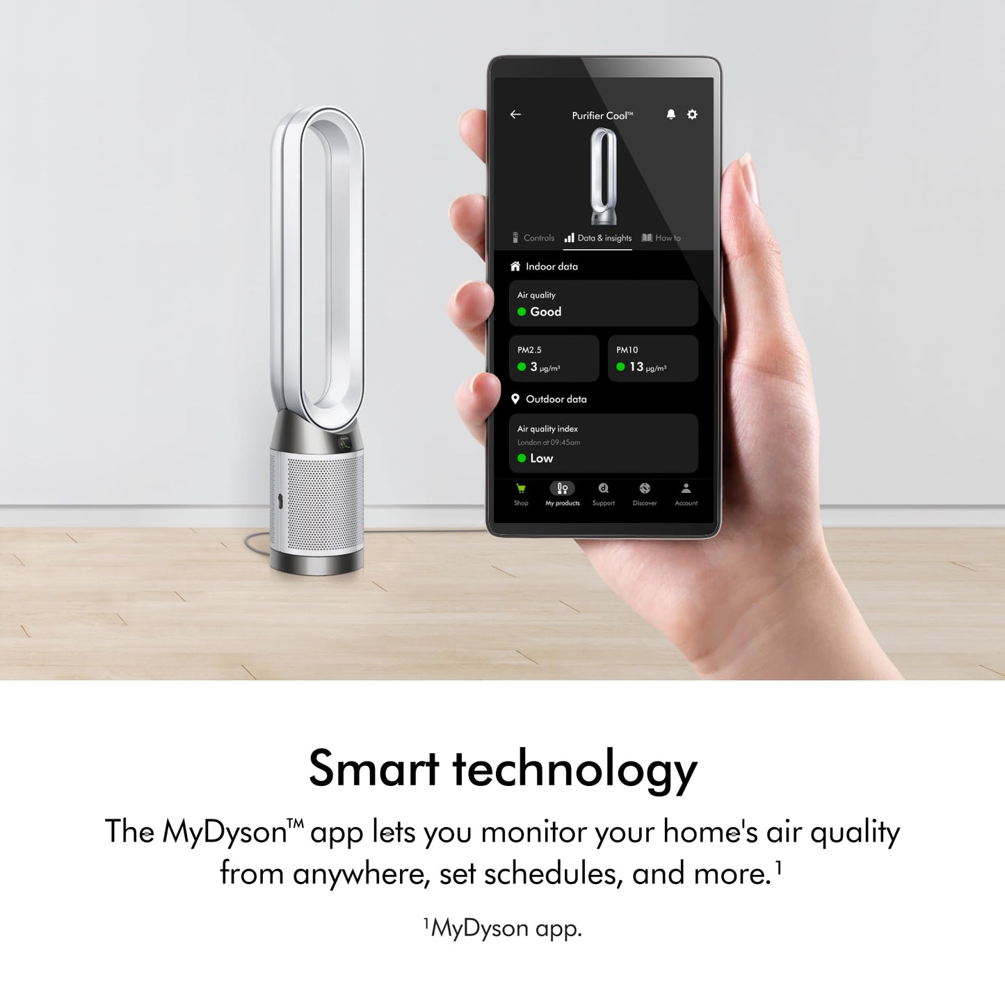 Dyson Purifier Cool PC1 Powerful Cooling Purifier (White/White)