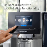 SIEMENS EQ700 Fully Automatic Bean to Cup Coffee Machine, 5" Touch Screen Display, Cold Brew/Slow Brew, Integrated Milk Container, 30+ Coffee Beverages, Home Connect, TQ713GB3