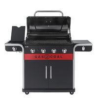 Char-Broil Gas2Coal 440 Hybrid Grill Gas Barbecue, Black, 61 x 24 x 46 cm