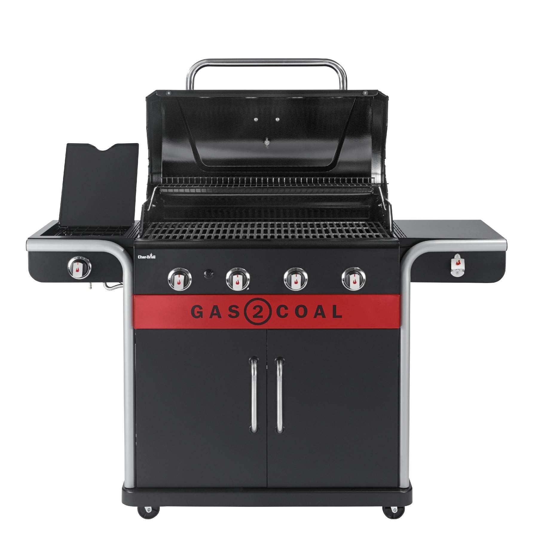 Char-Broil Gas2Coal 440 Hybrid Grill Gas Barbecue, Black, 61 x 24 x 46 cm