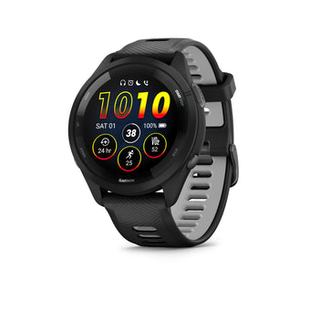 compare product Garmin Forerunner 265 with Music, 46mm GPS Running smartwatch, AMOLED Touchscreen, Advanced Training & Insights, Training & HRV Status, Safety & Tracking Features, up to 13 Days Battery Life, Black