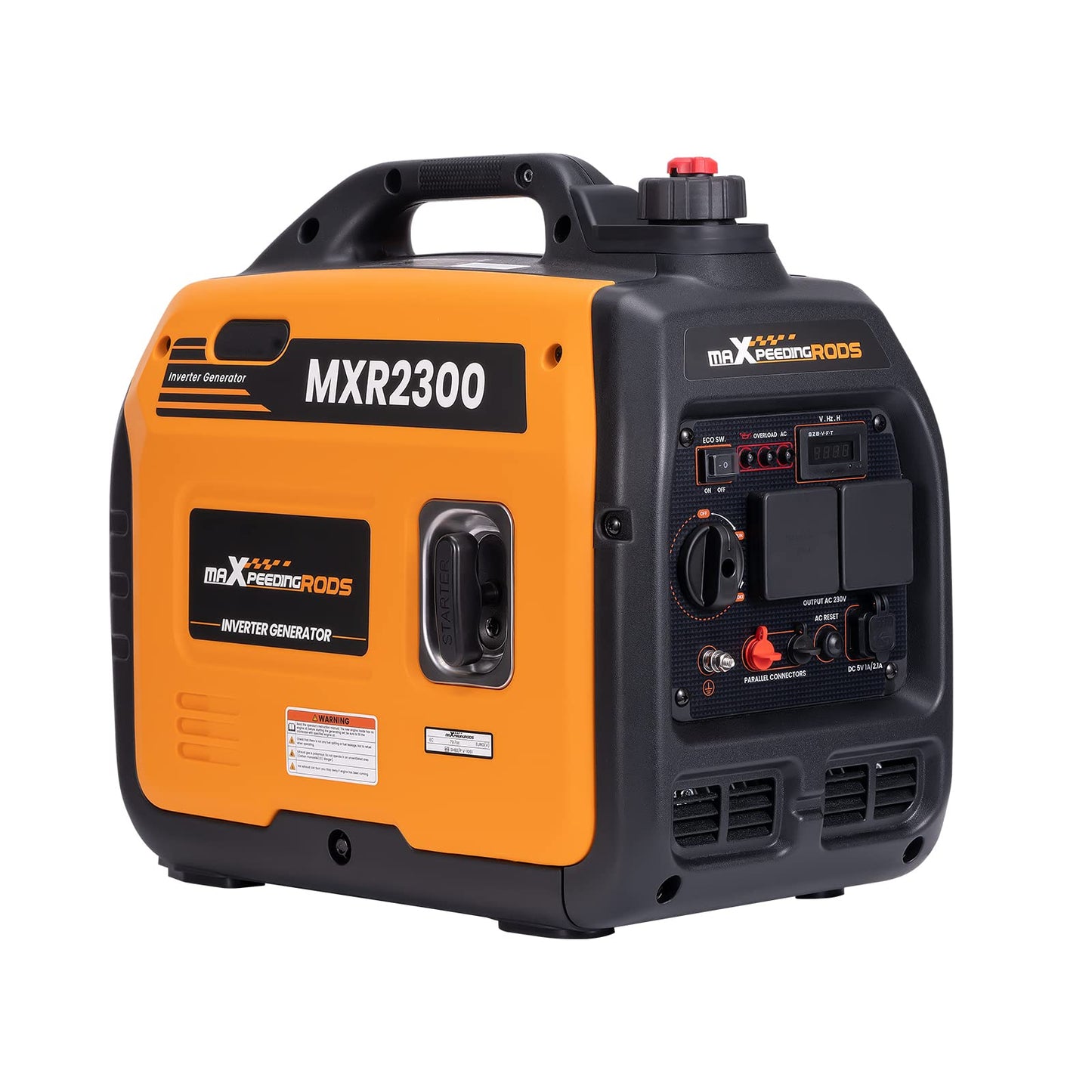 maXpeedingrods 2300W Portable Inverter Generator 4 Stroke Silent Pure Sine Wave Generator for Camping, Caravan, Motorhome