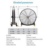 Xilin-872 Metal Floor Fan- Movable Industrial Fan 1.5m/2m Large Mobile Fan Factory High Power Floor Fan Industrial Big Fan Industrial Standing Fan(1.5m)
