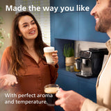 PHILIPS 5400 Series Bean to Cup Coffee Machine – 12 Coffee Varieties, LatteGo Milk Frother, Fastest-to-Clean, Ceramic Grinder, Fully Automatic Espresso & Cappuccino maker – Black, Silver (EP5446/70)