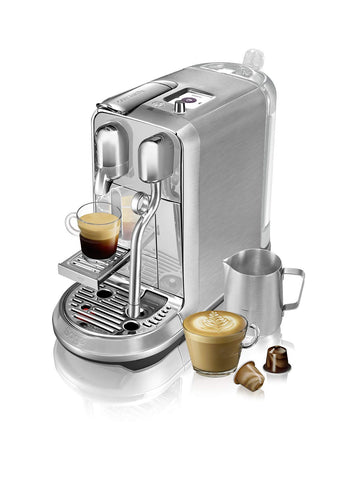 compare product Nespresso Creatista Plus Automatic Pod coffee machine with milk frother wand for Espresso, Cappuccino & Flat White by Sage in Brushed Stainless Steel