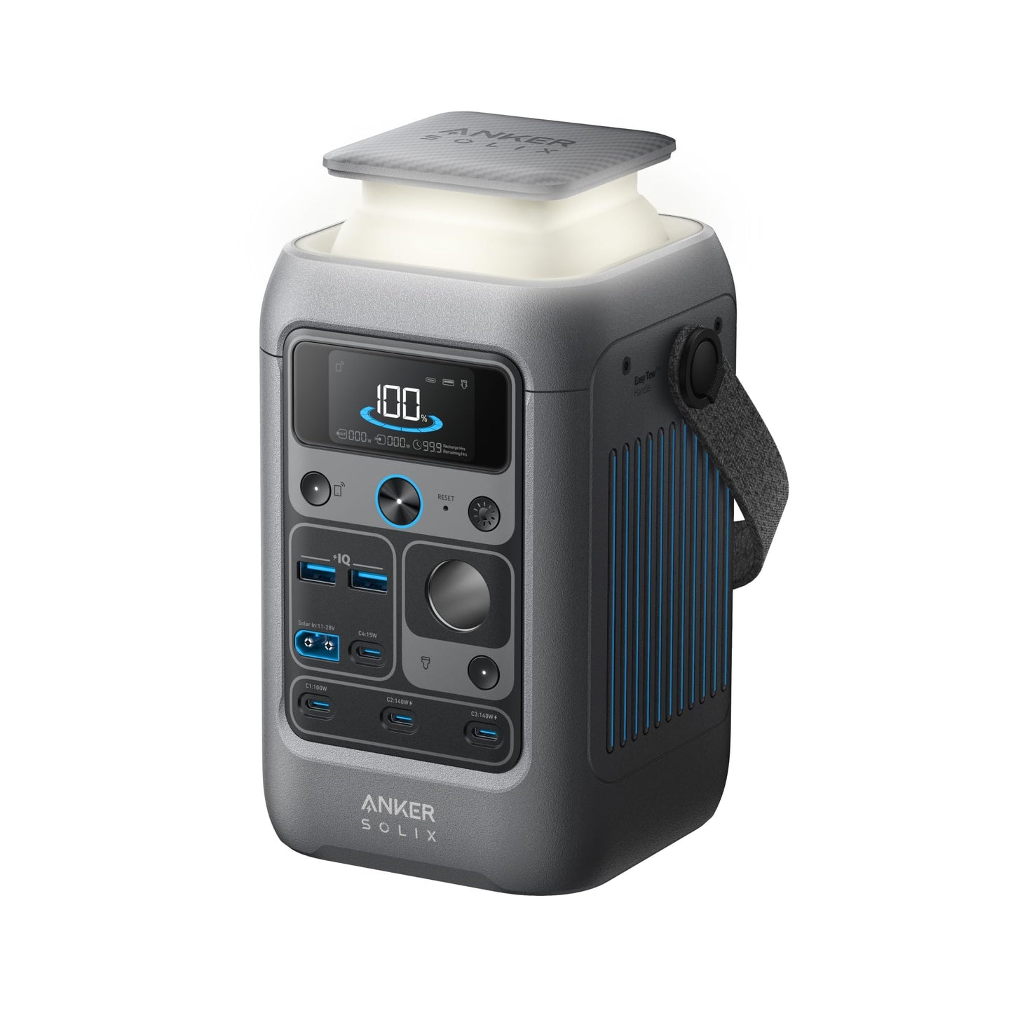 Anker SOLIX C300 DC Portable Power Station & Power Bank, 288Wh LiFePO4 Battery, 300W Solar Generator, for Camping, Outdoors, Travel & Emergency (No Wall Adapter Included)
