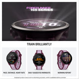 Garmin Forerunner 165 with Music, 43mm GPS running smartwatch, lightweight, AMOLED touchscreen, advanced training & insights, safety & tracking features, up to 11 days battery life, Black