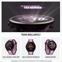 Garmin Forerunner 165 with Music, 43mm GPS running smartwatch, lightweight, AMOLED touchscreen, advanced training & insights, safety & tracking features, up to 11 days battery life, Black
