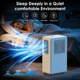 Portable Air Conditioner 4 in 1 Air Conditioning Unit Cooling & Dehumidifier & Cooling Fan Ultra Quiet, 24H Timer Powerful Mobile AC Unit Cooling for Home,Office（white）