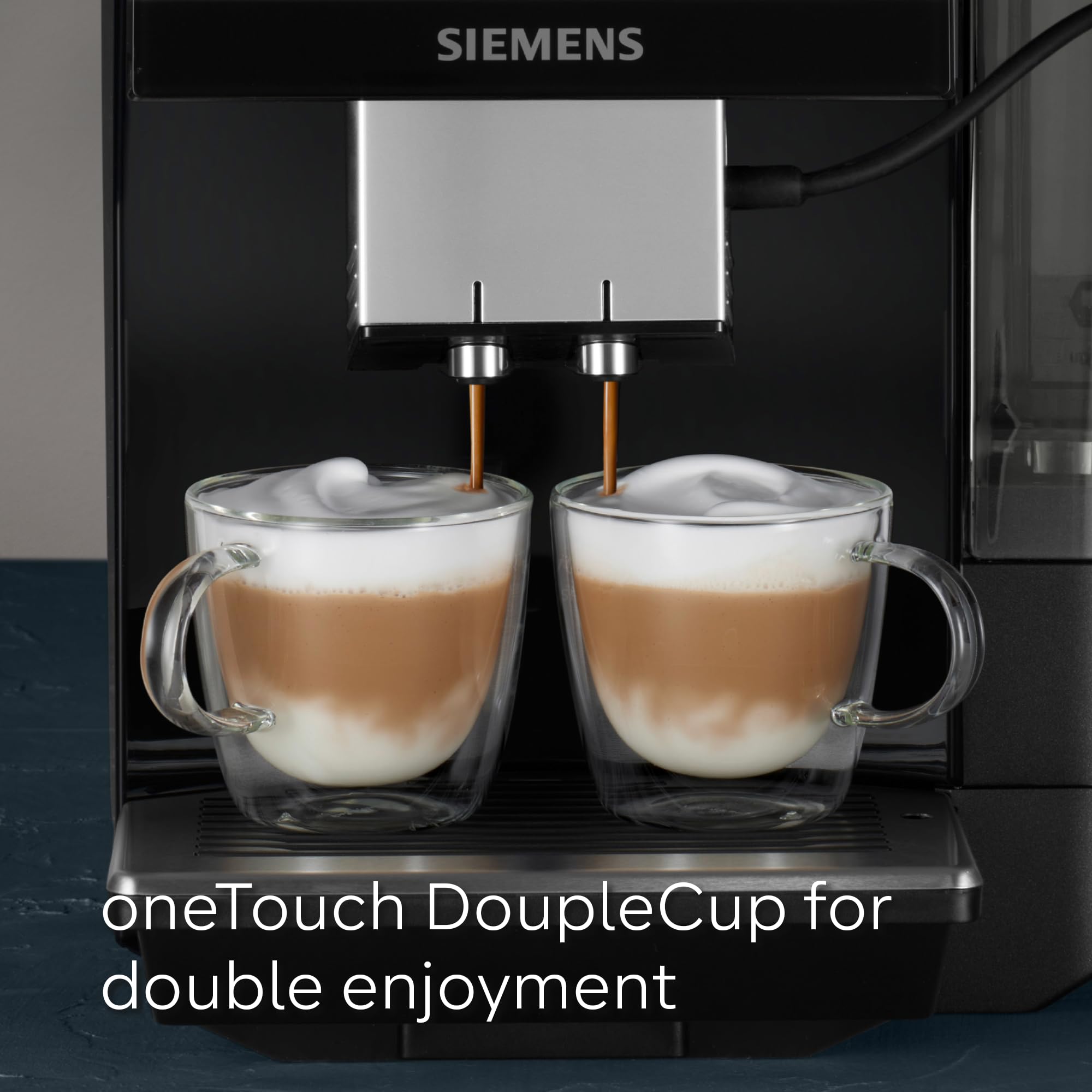 SIEMENS EQ700 Fully Automatic Bean to Cup Coffee Machine, 5" Touch Screen Display, Cold Brew/Slow Brew, Cappuccinatore, 30+ Coffee Beverages, Home Connect, TP713GB9